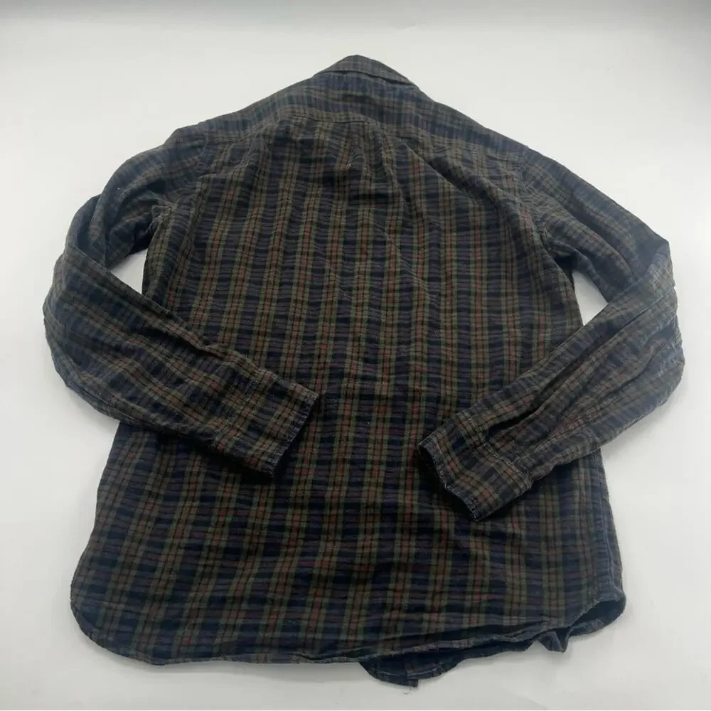 J. Crew Men’s Slim Fit Green and Blue Plaid Button Down Shirt